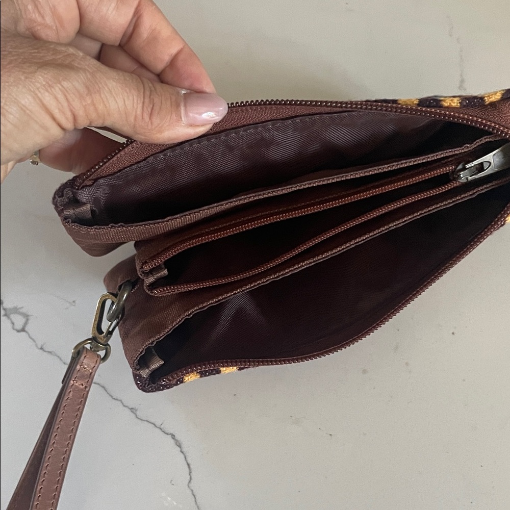 Pendleton Brown Southwest Pattern Wristlet With T… - image 3